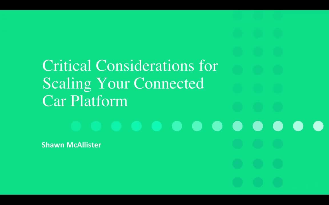 Scaling connected vehicle systems