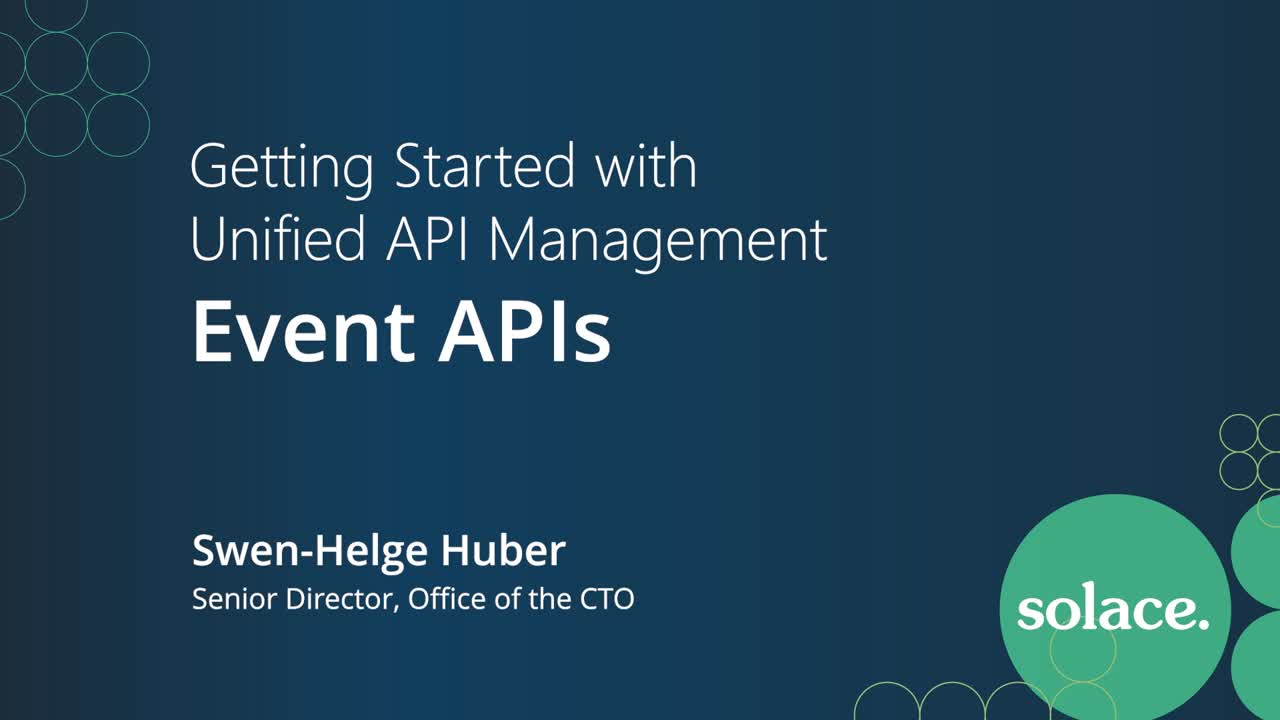 Creating and Managing Event APIs - video