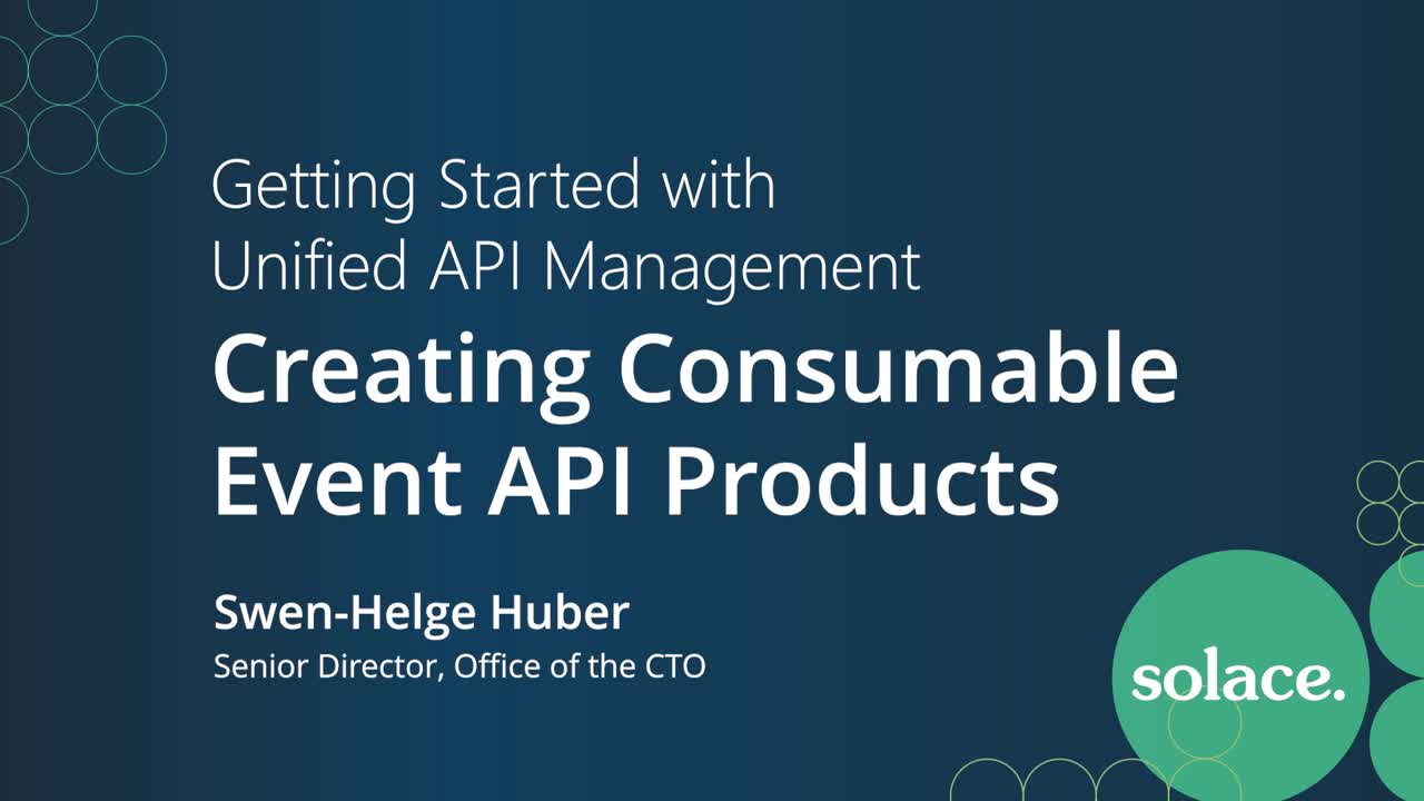 Creating and Managing Event API Products - video