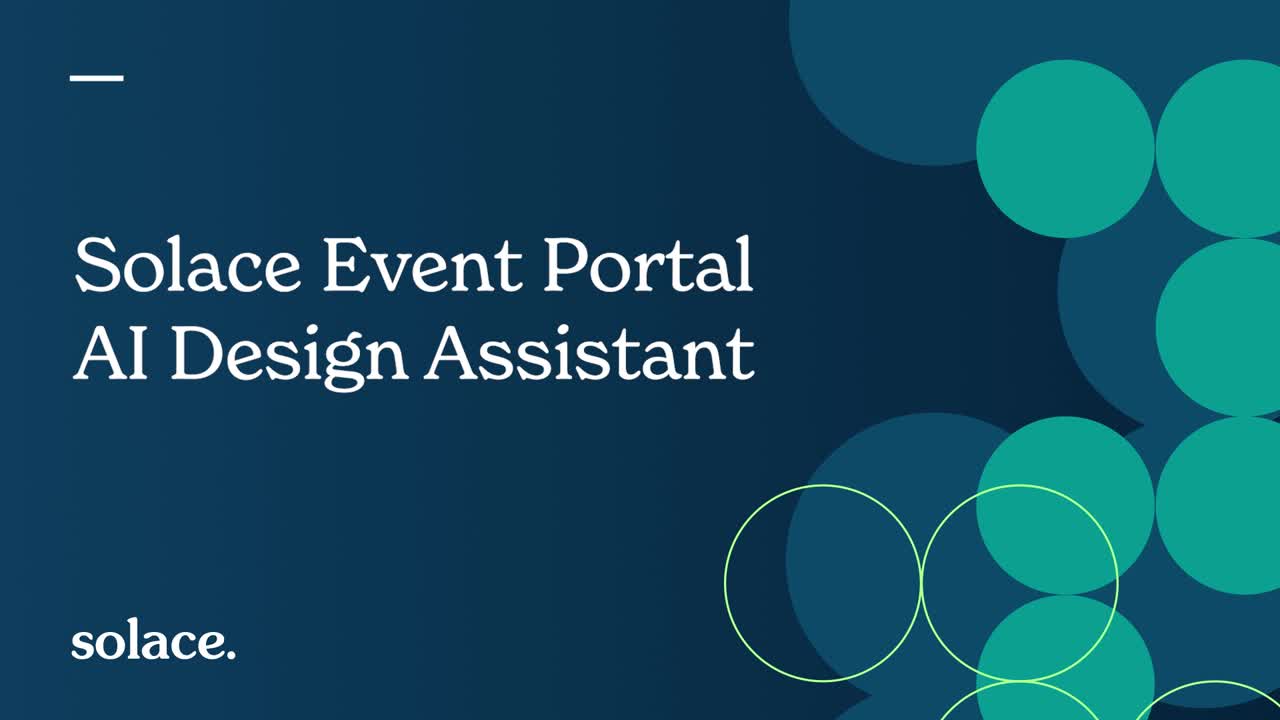 Video: Solace Event Portal AI Design Assistant